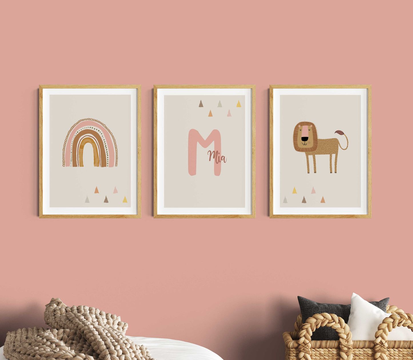 Regenbogen | Name | Löwe | 3er Posterset