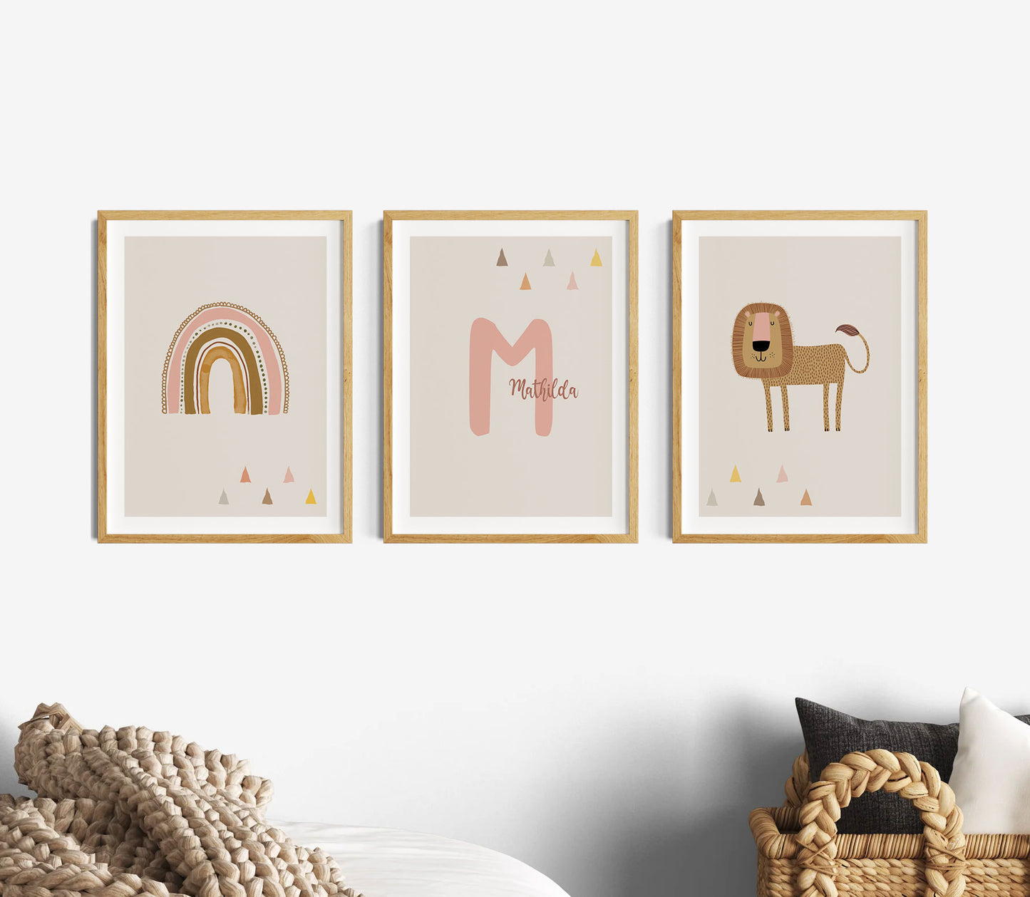 Regenbogen | Name | Löwe | 3er Posterset